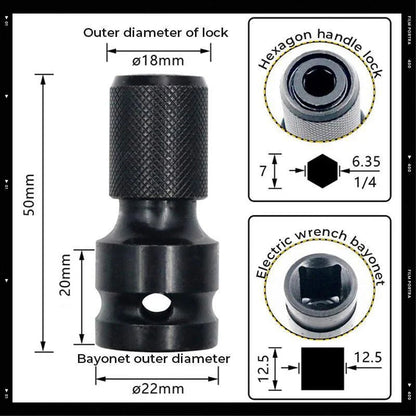 üí• 1/4" Hex Shank Socket Converter ‚Äì 1/2" to 1/4", Quick Release ‚öôÔ∏è