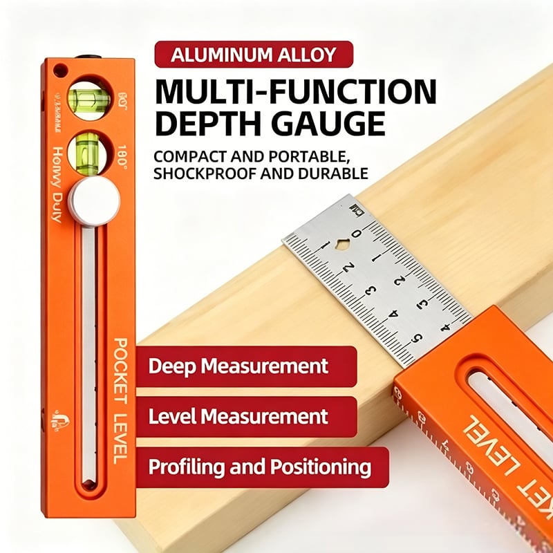 üìèMultifunctional Marking Level Ruler