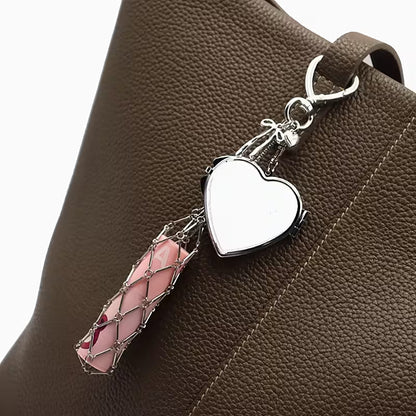 üî•‚ú®Lipstick Holder Keychain with Mirror