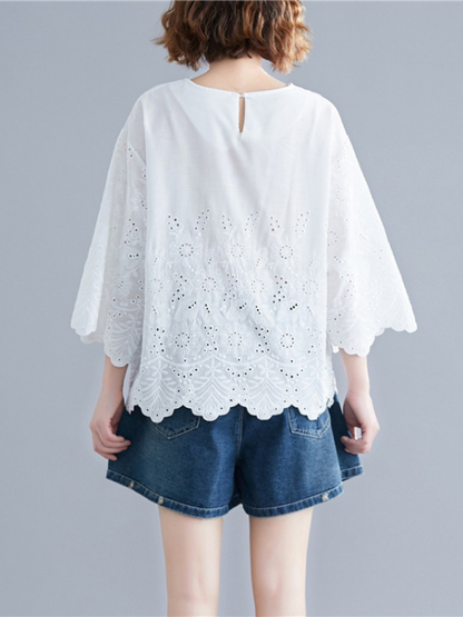 Stylish Floral Women's Round Neck Top | Eva Trends