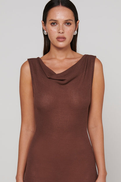 Kyra Maxi Dress - Bark