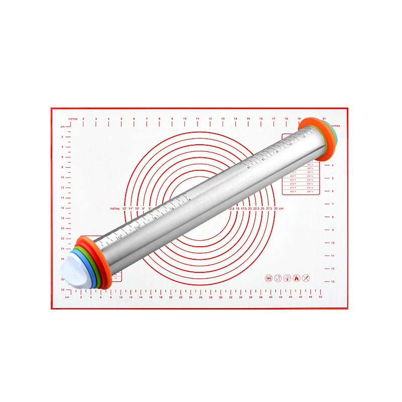 Dailyardtool¬Æ Adjustable Stainless Steel Rolling Pin with Thickness Rings