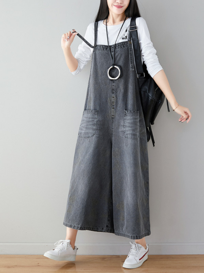 Wide-Leg Overalls - Adjustable Comfort Fit | Eva Trends