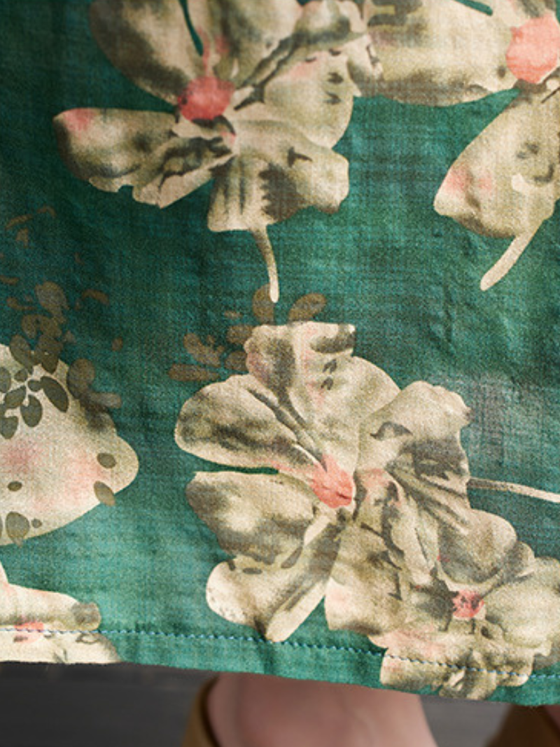 Luxurious Women's Floral Print Smock Dress | Eva Trends