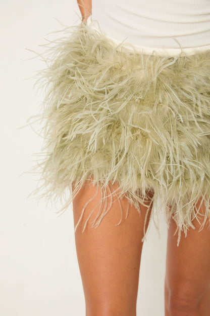 Feather Skirt | Sage