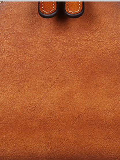 Elegant Ethnic Leather Round Bag | Eva Trends