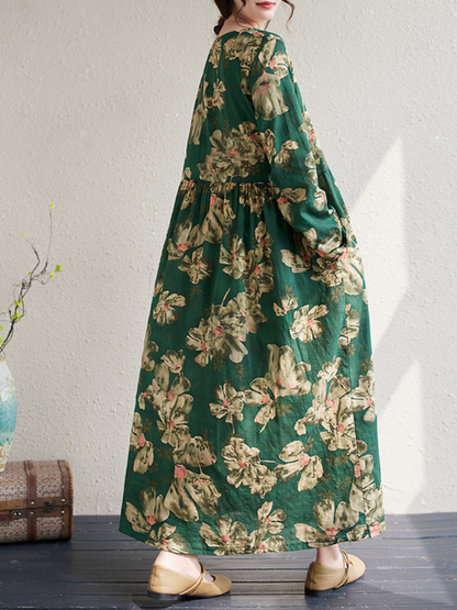 Luxurious Women's Floral Print Smock Dress | Eva Trends