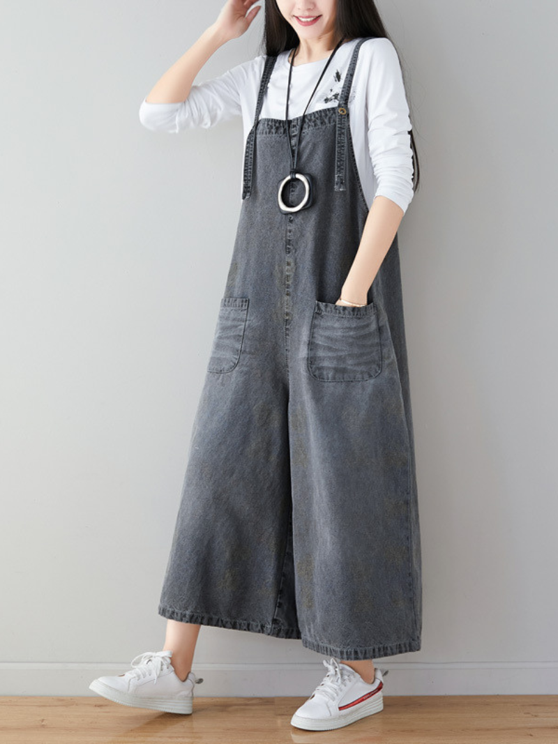 Wide-Leg Overalls - Adjustable Comfort Fit | Eva Trends