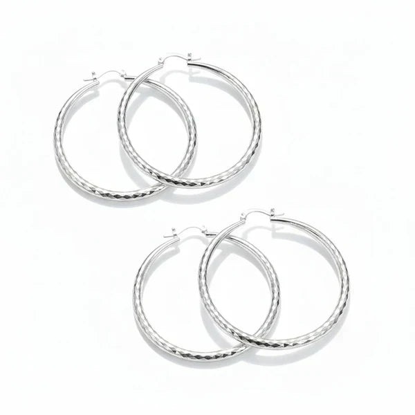 üéâBUY 1 GET 1 FREEüéÅDiamond-Cut Hoop Earrings for Women ‚Äì Elegant, Sparkling üíé