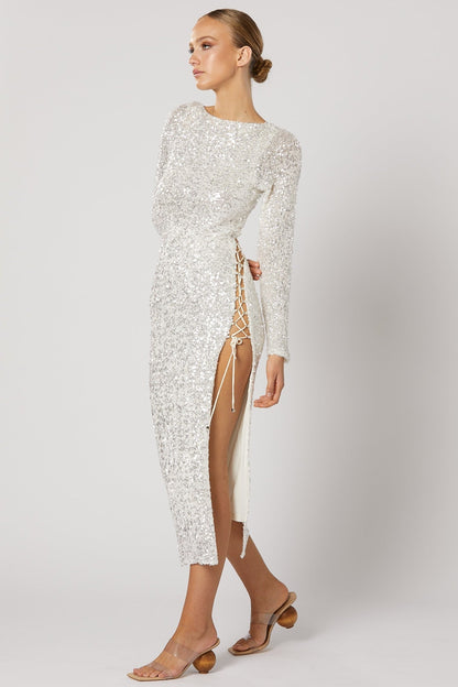 Quest Long Sleeve Dress - White