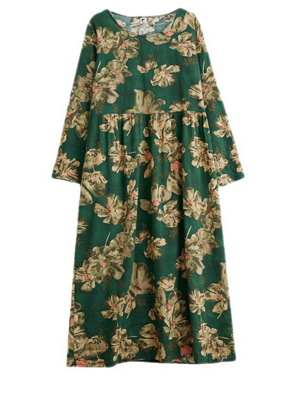 Luxurious Women's Floral Print Smock Dress | Eva Trends