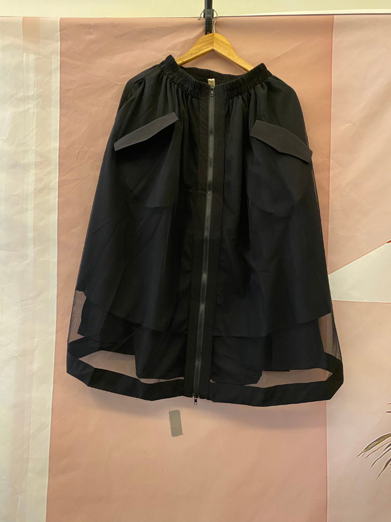 Women's Daily Wear Zipper Large Pockets Front Skirt