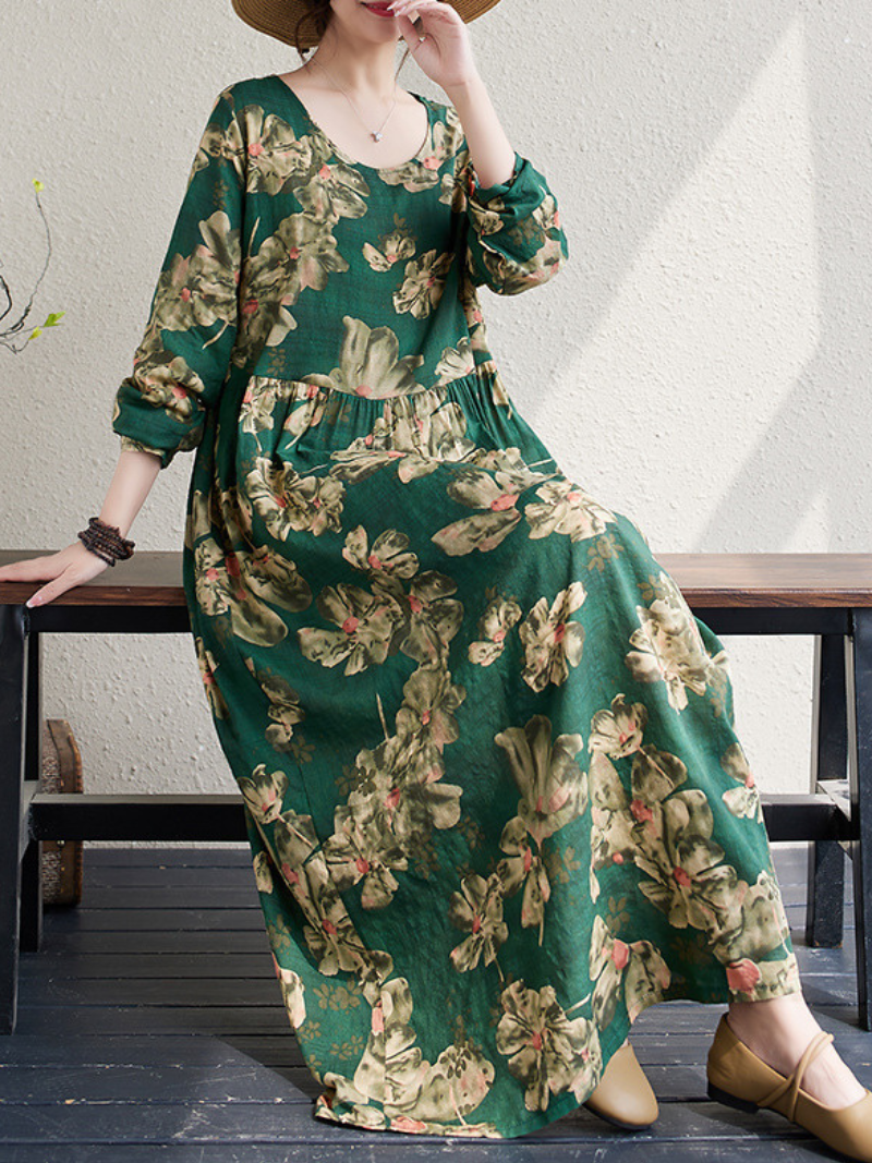 Luxurious Women's Floral Print Smock Dress | Eva Trends