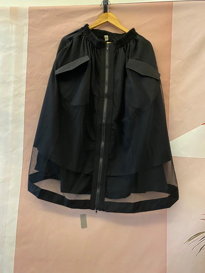 Women's Daily Wear Zipper Large Pockets Front Skirt