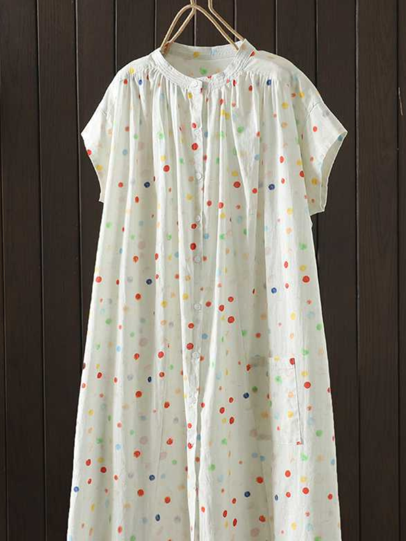 Women's Colorful Mid-length & Packed sleeves A-Line Dress
