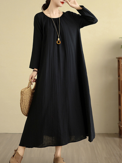 Easy Evenings Maxi Dress — Flowing Cotton Linen, Effortless Fit & Grace