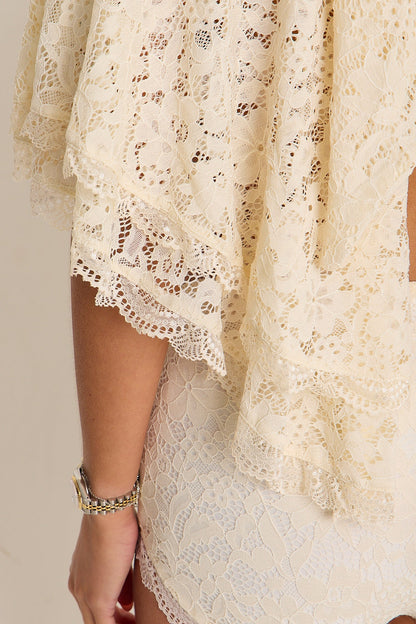 Carmen Lace Top | Cream