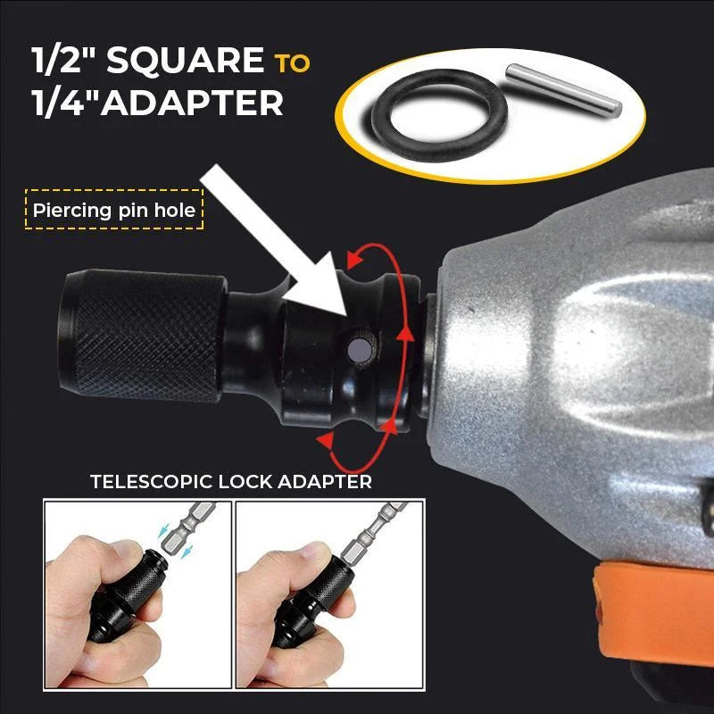 üí• 1/4" Hex Shank Socket Converter ‚Äì 1/2" to 1/4", Quick Release ‚öôÔ∏è
