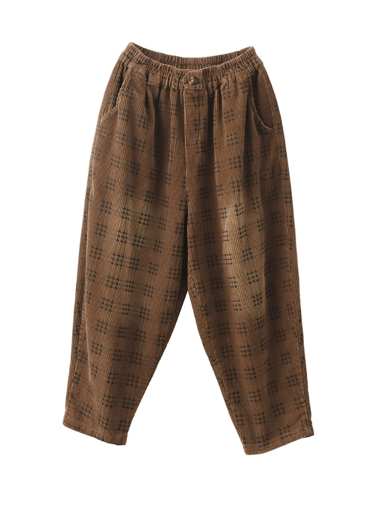 Women's Retro Glam Printed Warm Harem Bottom
