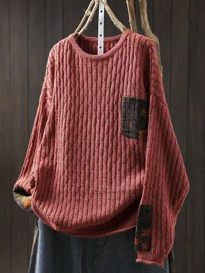 Chic Textured Women's Cotton Sweater | Eva Trends