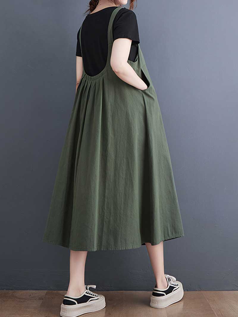 Brewathable Cotton Salopette Dress - Everyday Casual Style | Eva Trends