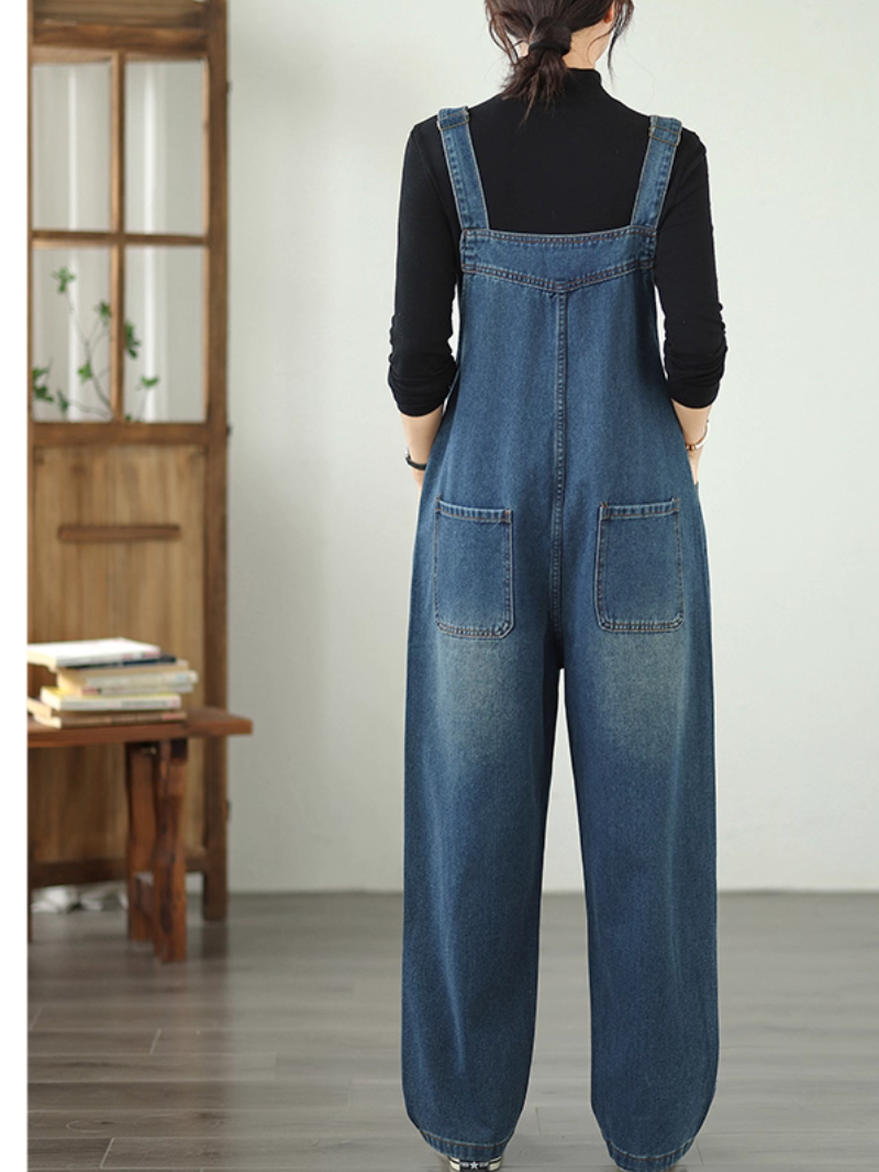 Breezy Women's Loose Summer Denim Dungarees | Eva Trends