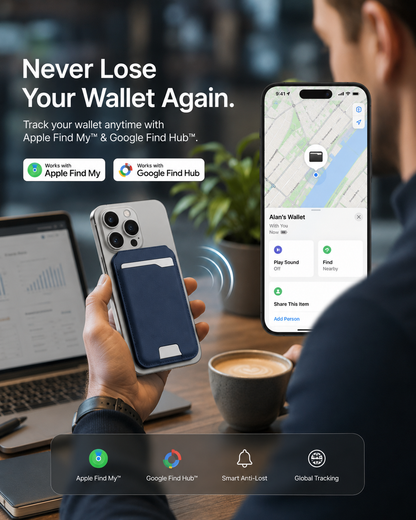 üî•Smart MagSafe Wallet Made of Genuine Nappa Leathe
