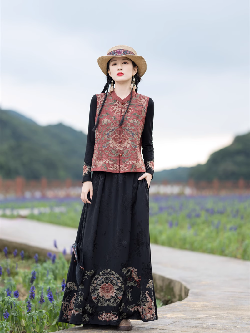 Women's Sweater & Elegant Plants and Flowers Pattern Jacket