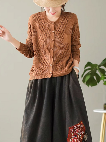 Women's Comfortable Daily Wear Crew Neck Loose Sweater