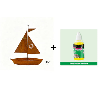 üå± Rustic Sailboat Metal Planter ‚Äì Handcrafted, weather-resistant & perfect for succulents, herbs or flowers ‚Äì charming garden or shelf decor üè°