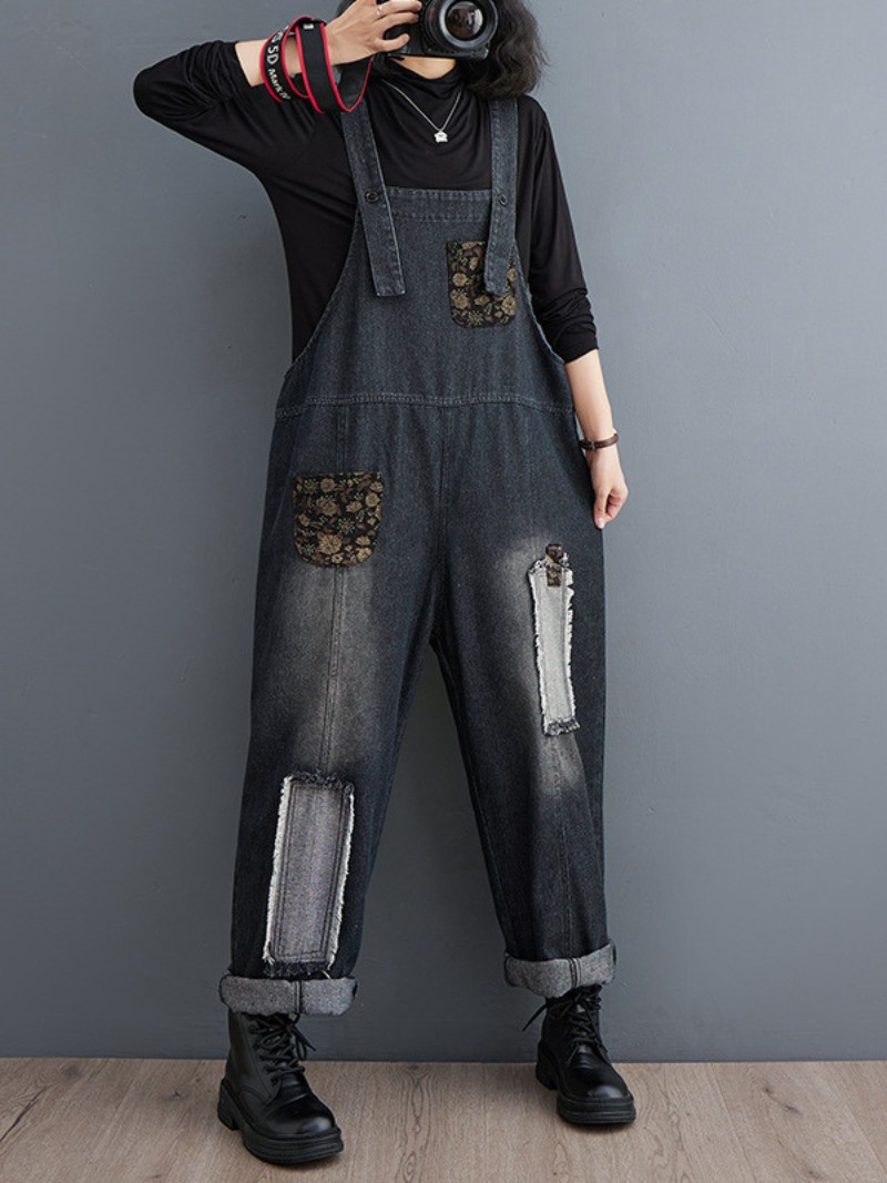 Embroiderd Overalls - Relaxed Styish Fit | Eva Trends