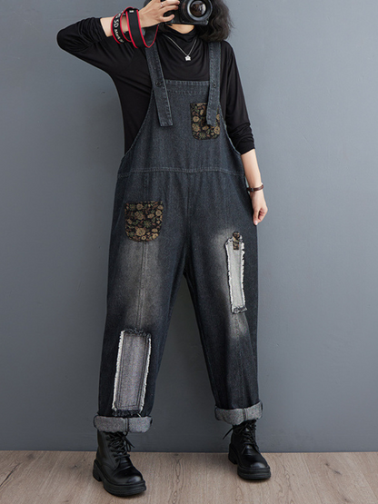 Embroiderd Overalls - Relaxed Styish Fit | Eva Trends