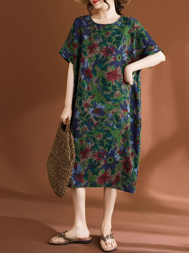 Trendy & Lightweight Summer Floral Midi Dress | Eva Trends