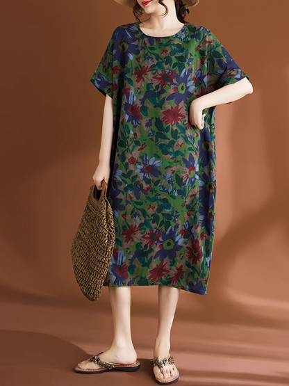 Trendy & Lightweight Summer Floral Midi Dress | Eva Trends