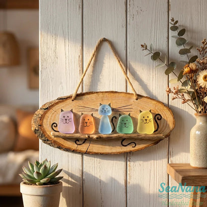 üòª Super Cute Sea Glass Cat Wall Hanging üíï‚ú®üêæ