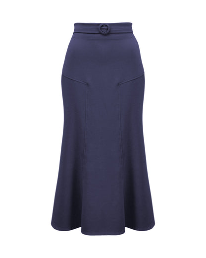 1930s Deco Panel Skirt - Steel