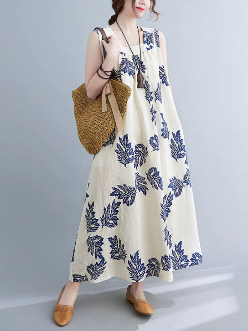 Sleeveless Tiered Women's Comfy A-Line Dress