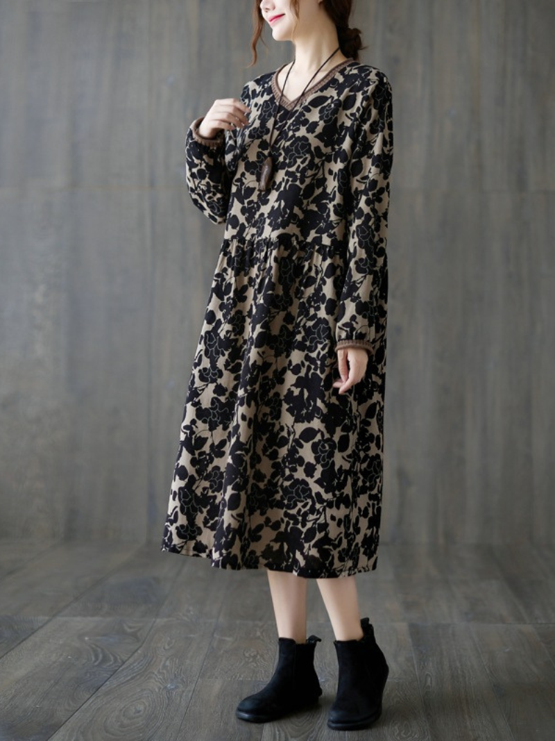 Classy Women's Boho Style Floral Smock Dress | Eva Trends