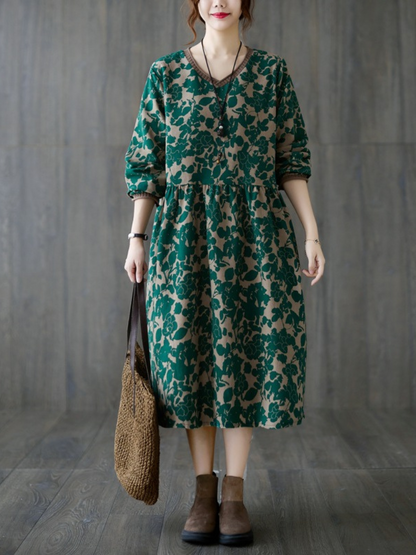 Classy Women's Boho Style Floral Smock Dress | Eva Trends