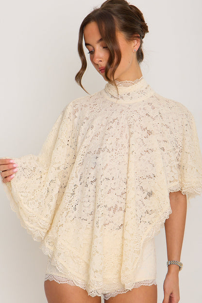 Carmen Lace Top | Cream