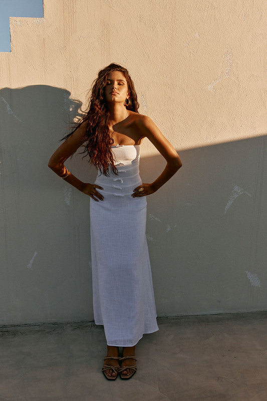 Palais Maxi Dress - White