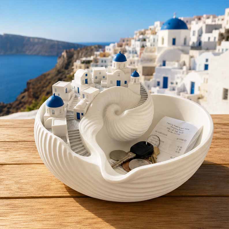 üåä Santorini Catchall Bowl