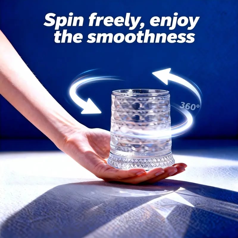 üéÅüî•Luxury 360¬∞ Spinning Crystal Glass