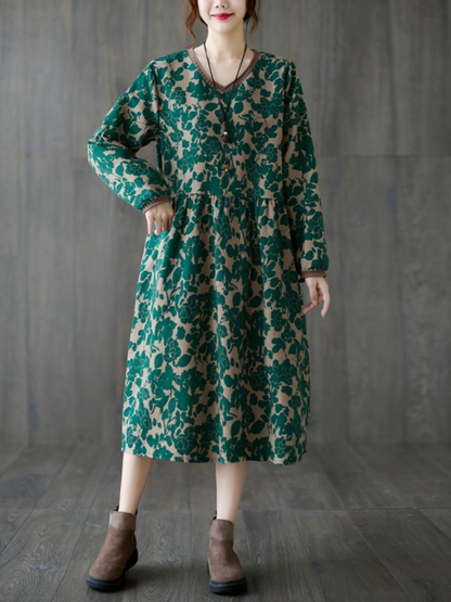 Classy Women's Boho Style Floral Smock Dress | Eva Trends