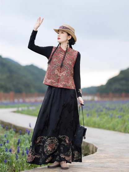 Women's Sweater & Elegant Plants and Flowers Pattern Jacket