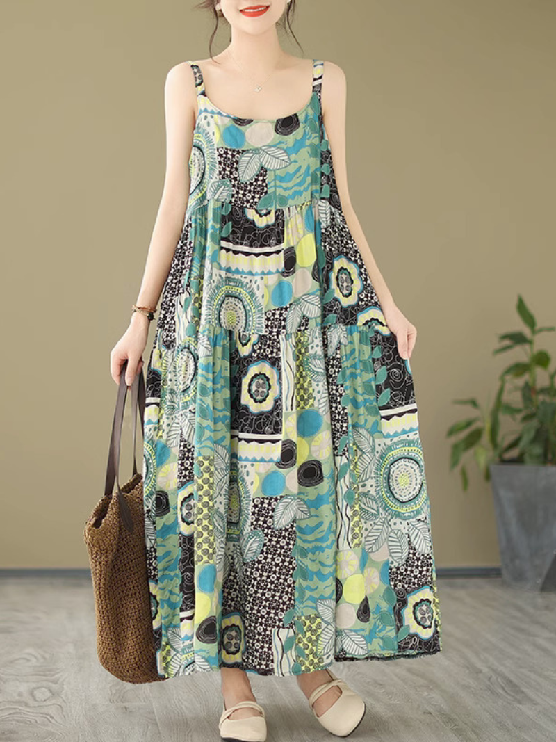 All In One Women's Cotton Stylish Loose A-line Dress