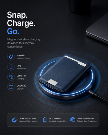 üî•Smart MagSafe Wallet Made of Genuine Nappa Leathe
