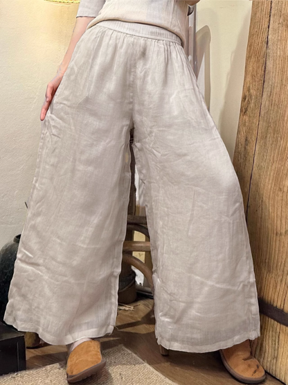 Women's Summer Lightweight & Elastic Waist Double Layer Loose Bottom