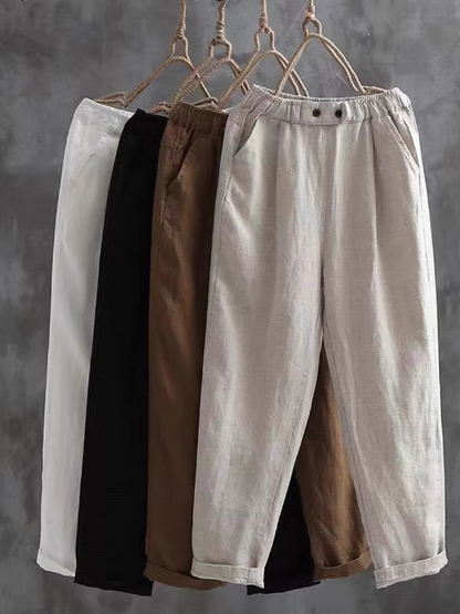 Women's Summer Linen Harem Pants thin Loose Casual Pants Bottom