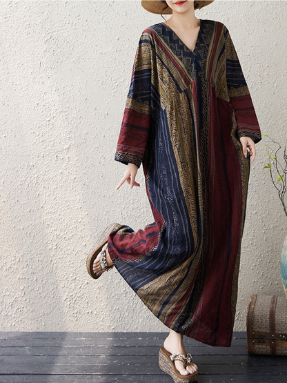 Women's Summer Perfect Printed Loose Kaftan Dress